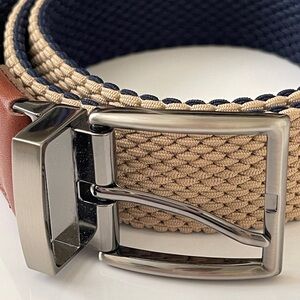 Stylish Tan and Navy Men's Belt